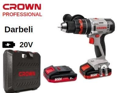 Crown Ct 21075 Hmx-2 Bmc 20 V-2AH Akülü Darbeli Matkap
